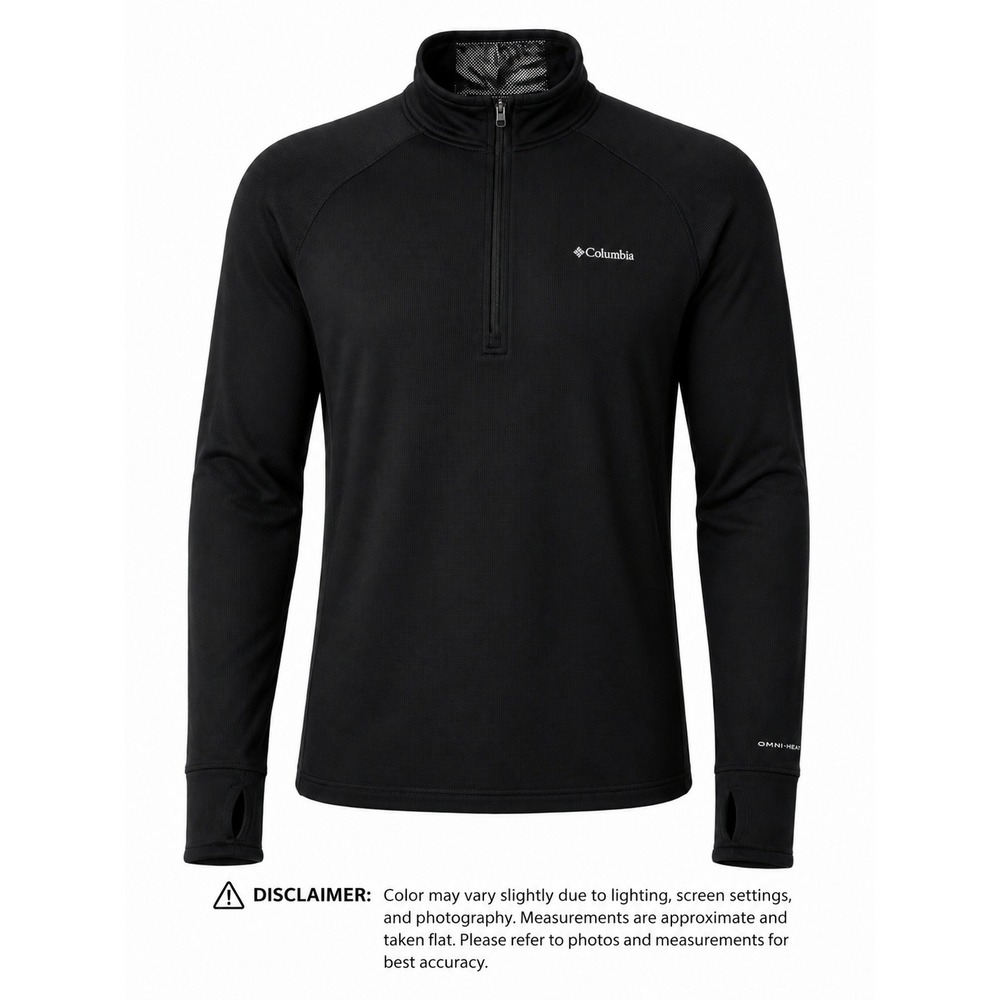 Columbia Omni-Heat 1/4 Zip Pullover Men's XL Thermal Black Performance Top